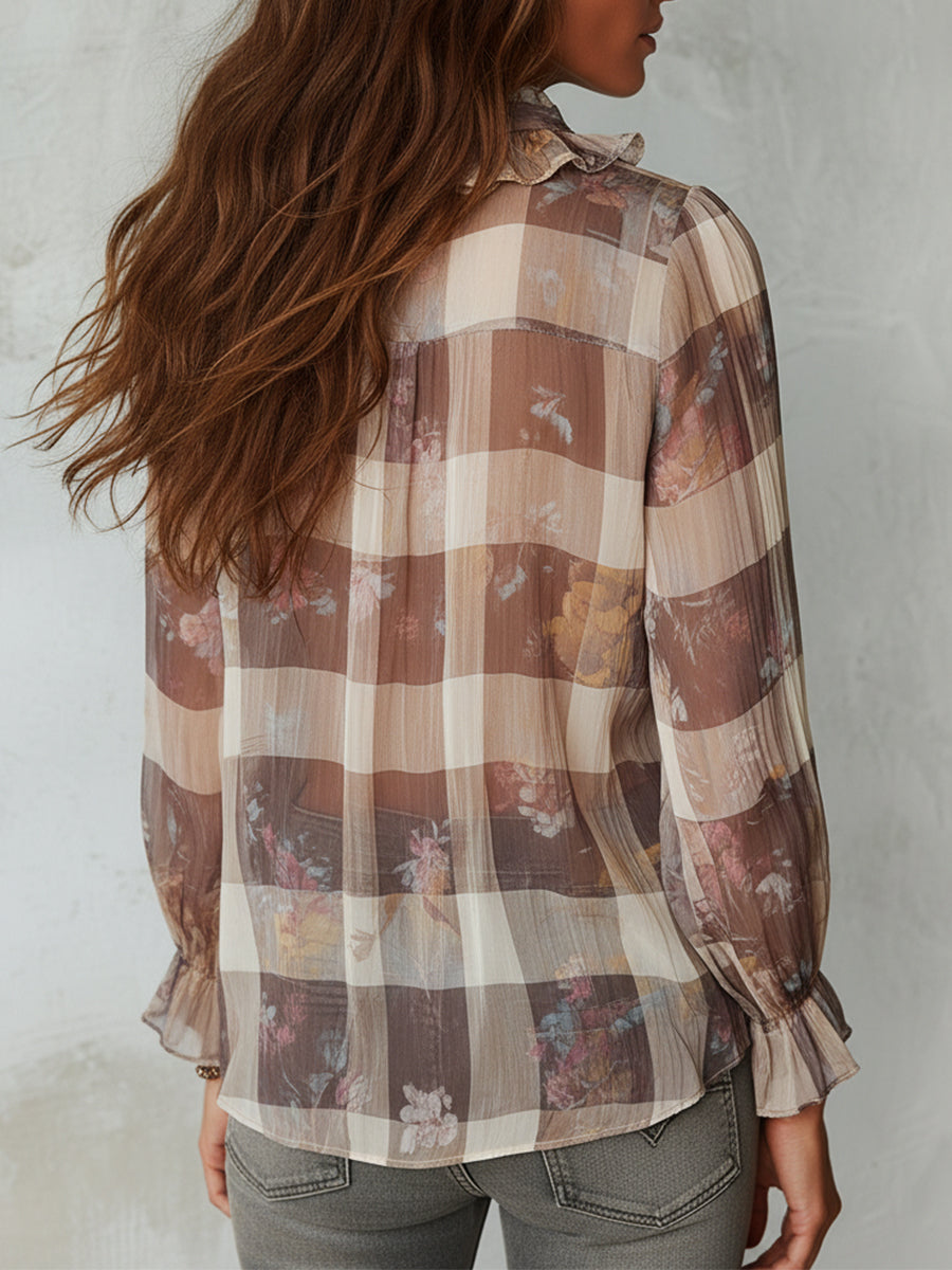 Willa London™ | Bohemian Ruffle Chiffon Blouse