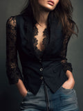 Willa London™ | Lace Elegance Blazer Top