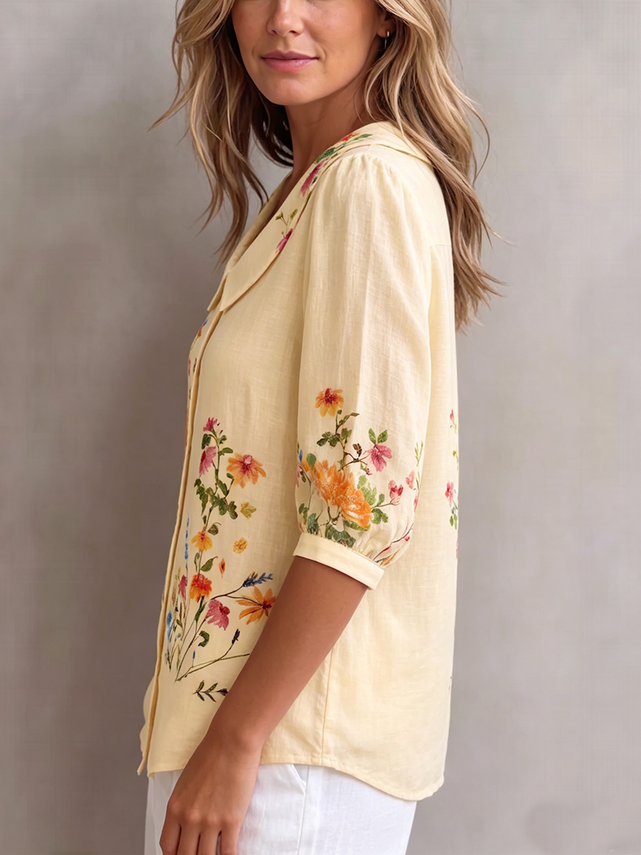 Willa London™ | Vintage Floral Elegance Shirt