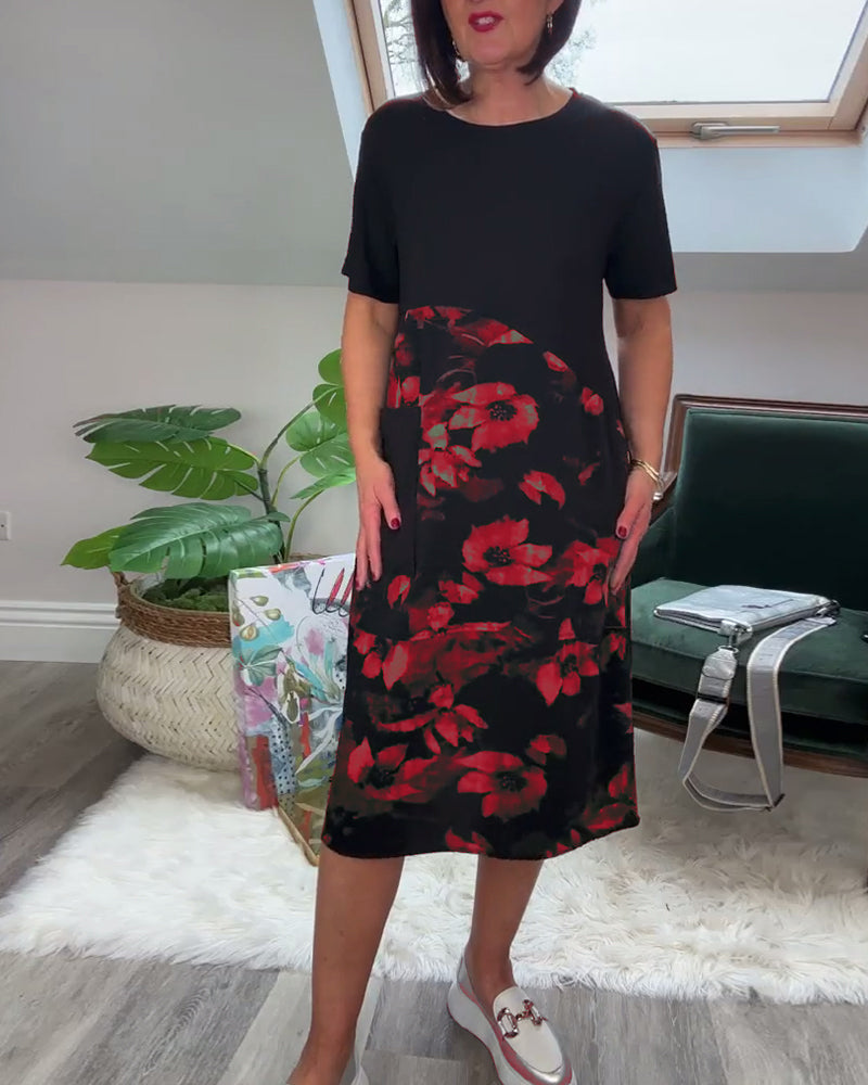 Willa London™ | Floral Patchwork Casual Dress