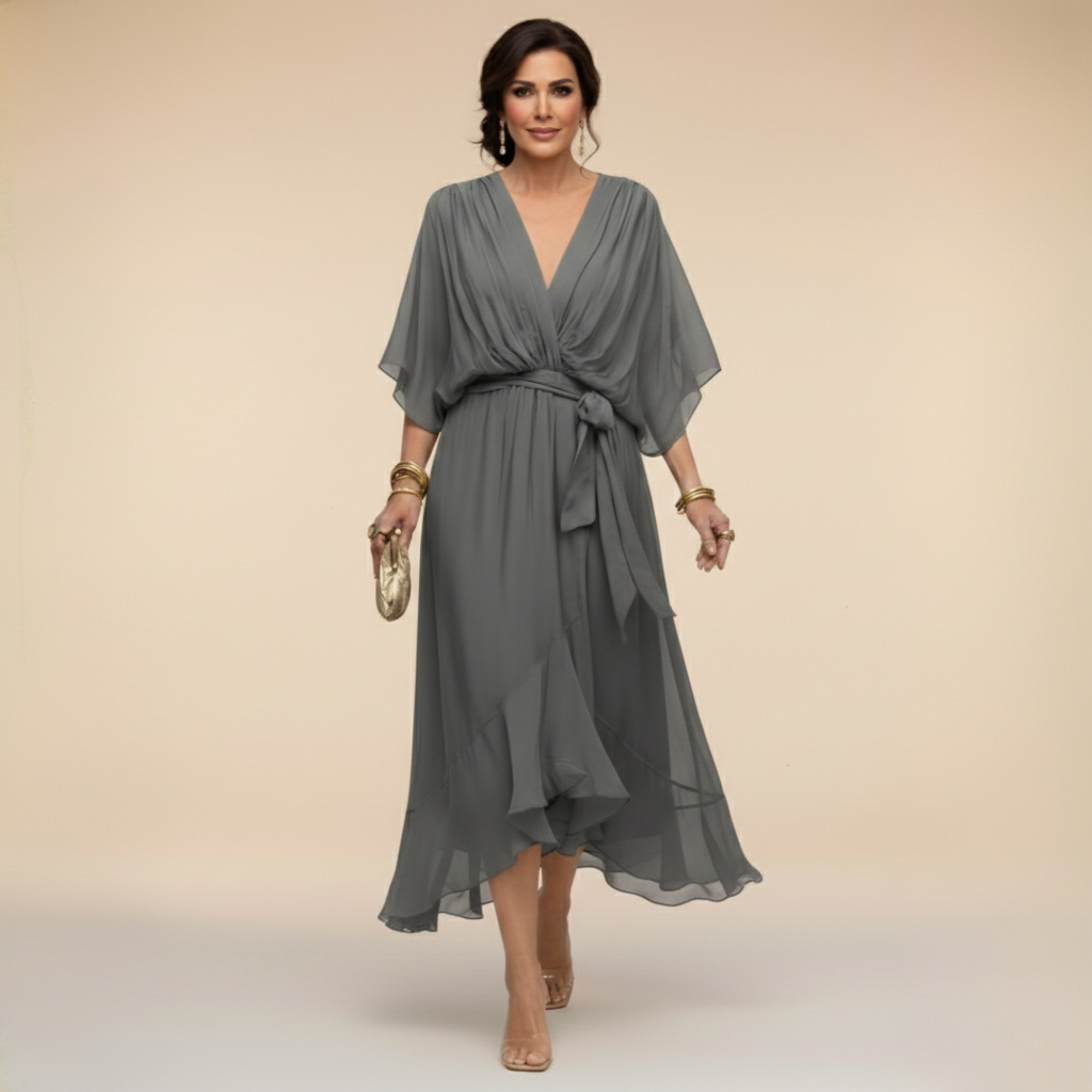 Willa London™ | Serene Elegance Midi Dress