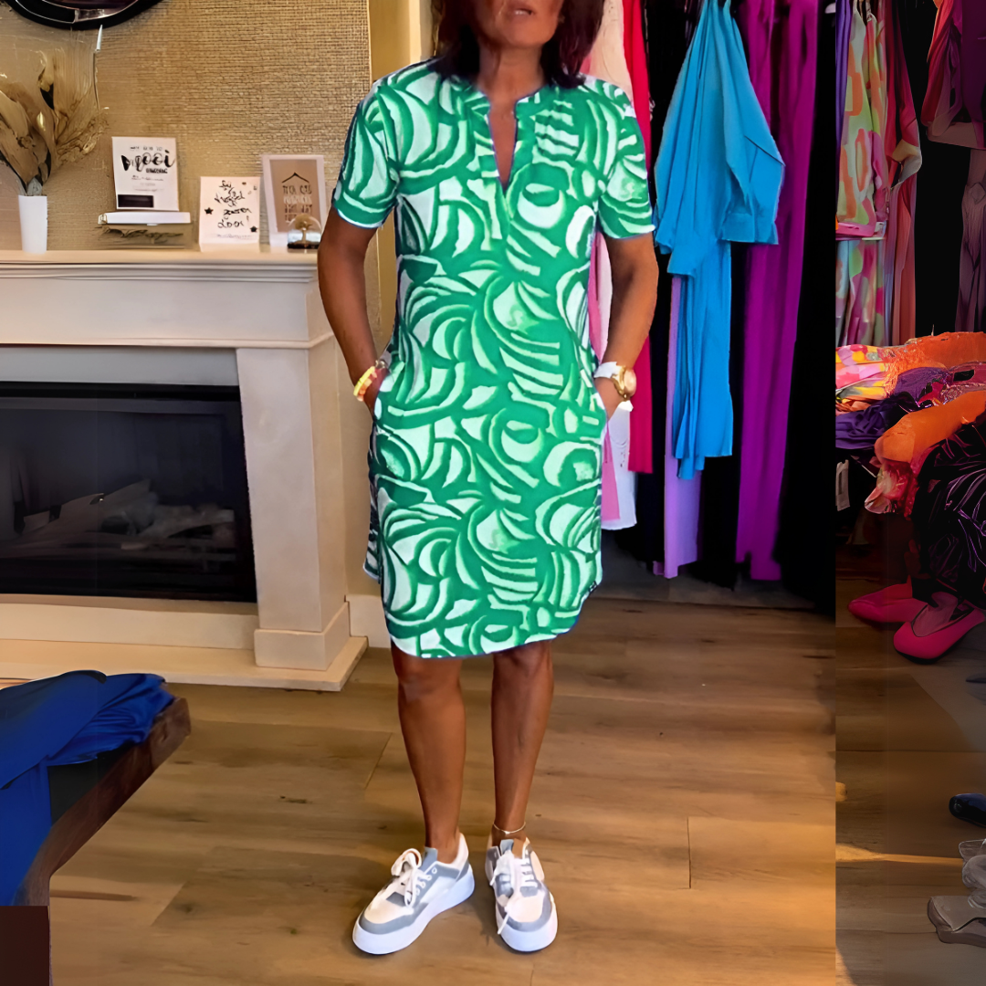Willa London™ | Mira V-Neck A-Line Dress