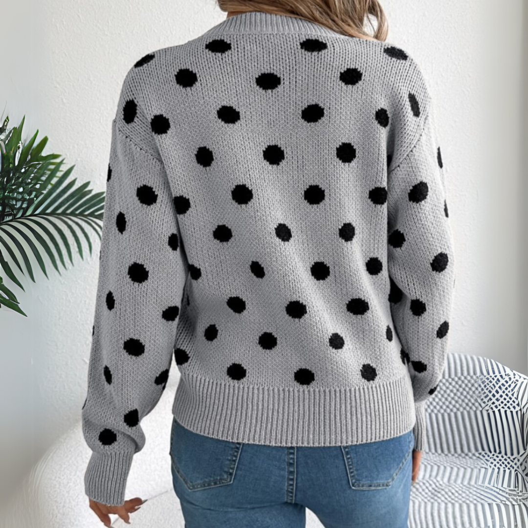 Willa London™ | Dotted Elegance Knit Pullover