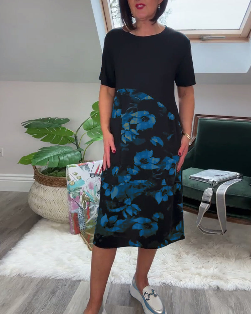 Willa London™ | Floral Patchwork Casual Dress