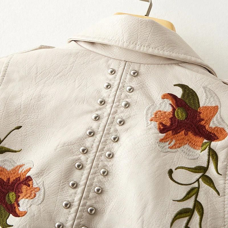 Willa London™ | Faelan Embroidered Leather Jacket