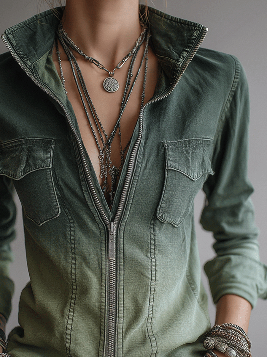 Willa London™ | Urban Gradient Denim Blouse