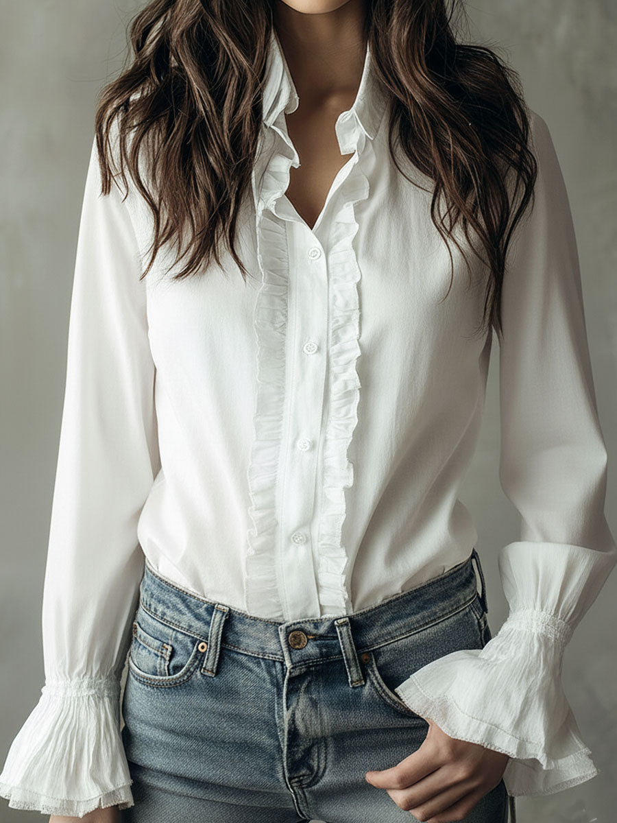 Willa London™ | Ruffled Elegance Shirt