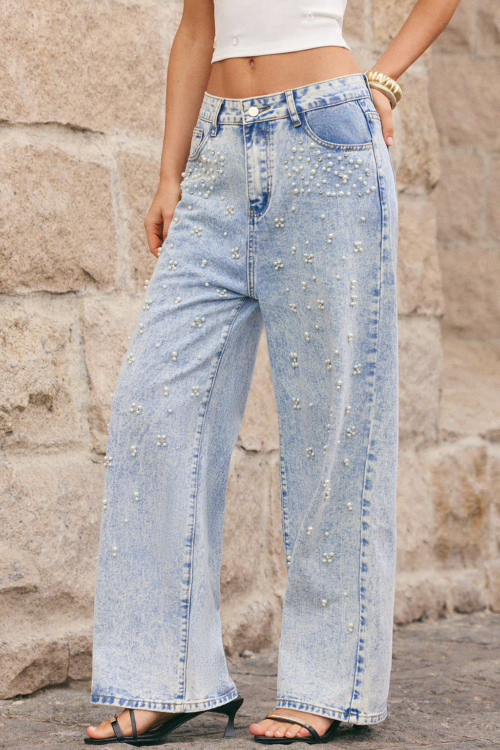 Willa London™ | Pearl Elegance Denim Jeans
