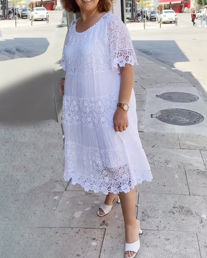 Willa London™ | Lace Elegance Midi Dress