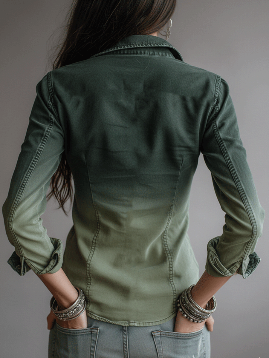 Willa London™ | Urban Gradient Denim Blouse