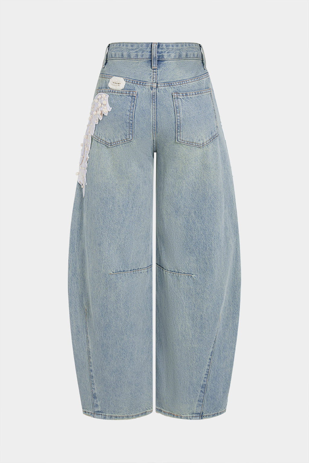 Willa London™ | Feathered Elegance Wide Leg Jeans