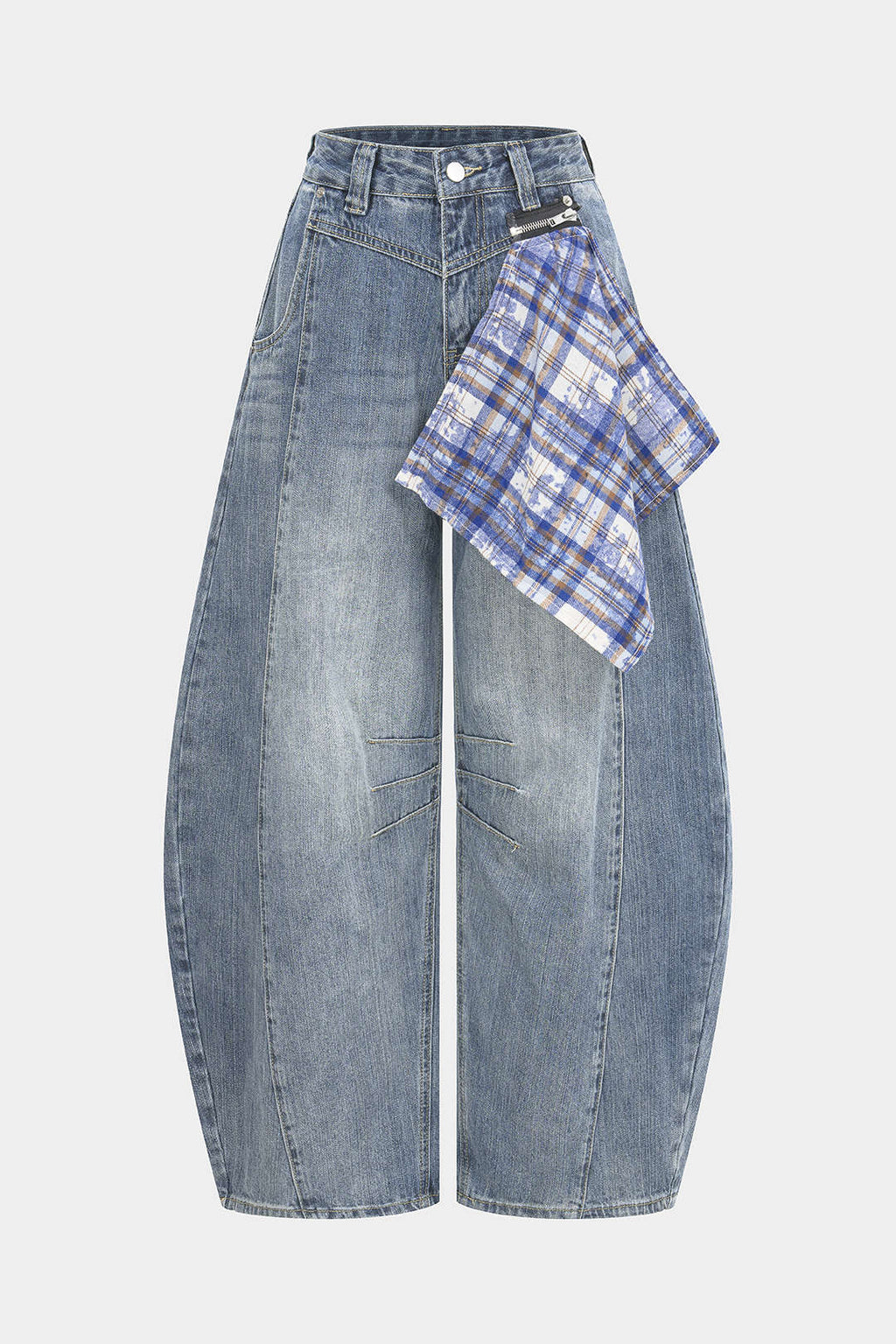 Willa London™ | Patchwork Elegance Barrel Jeans