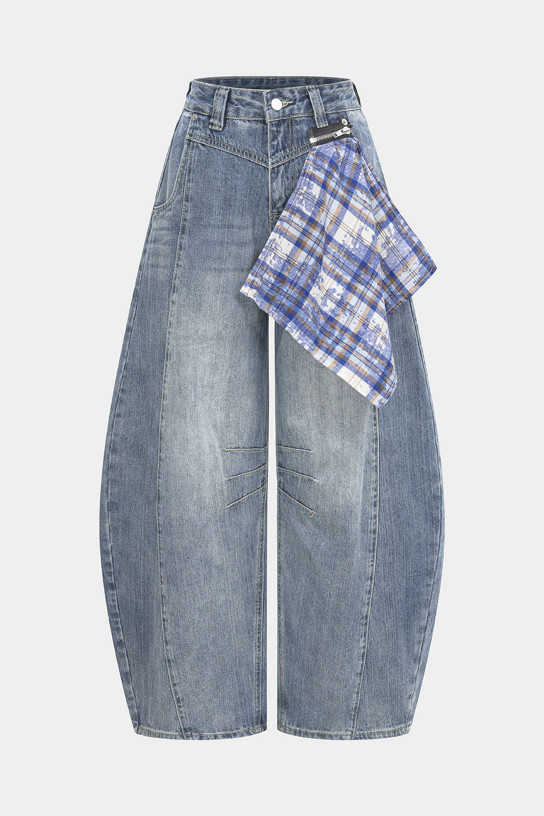 Willa London™ | Patchwork Elegance Barrel Jeans
