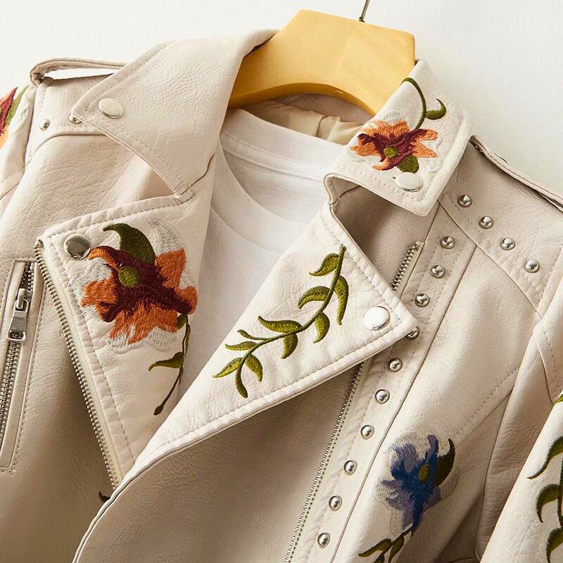 Willa London™ | Faelan Embroidered Leather Jacket