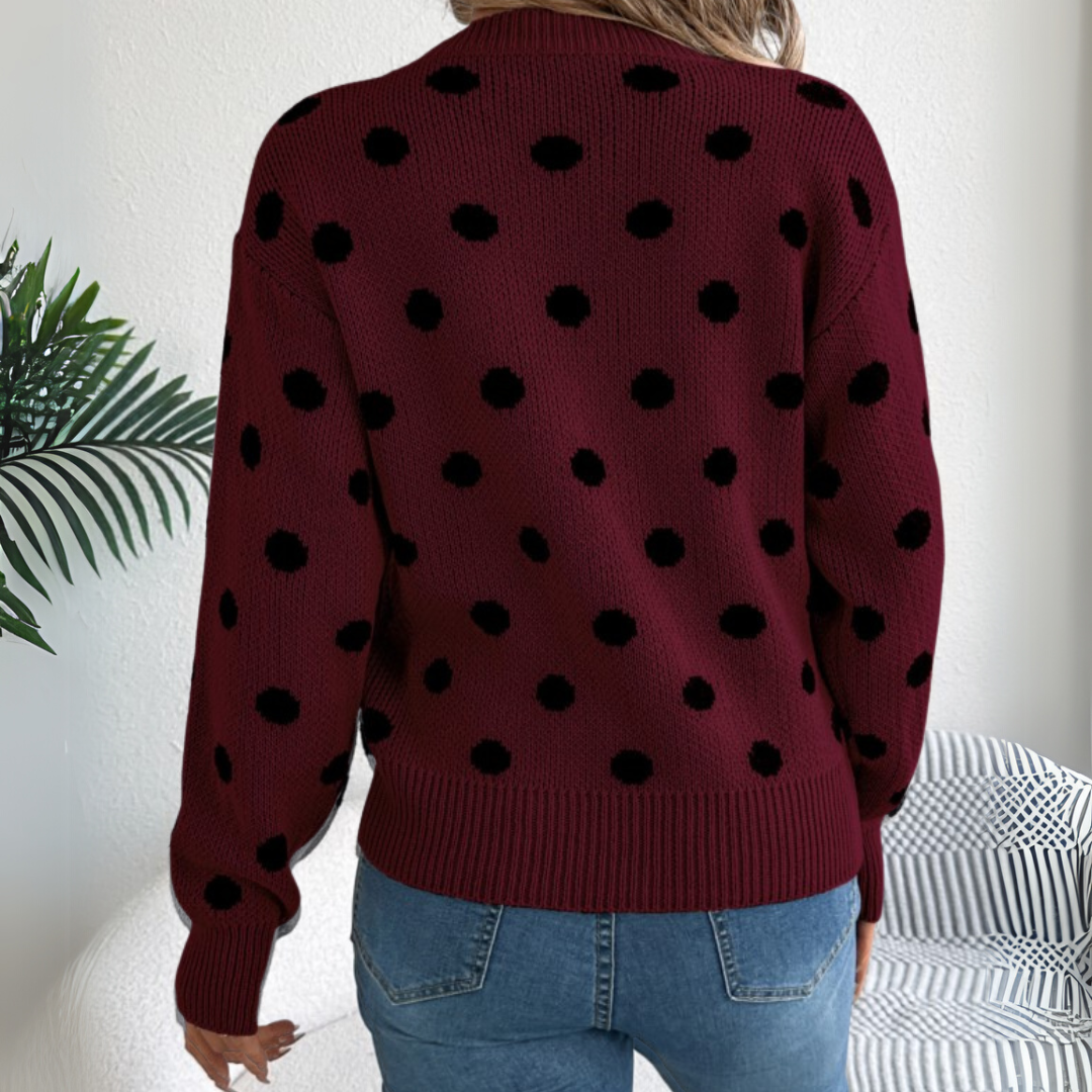 Willa London™ | Dotted Elegance Knit Pullover