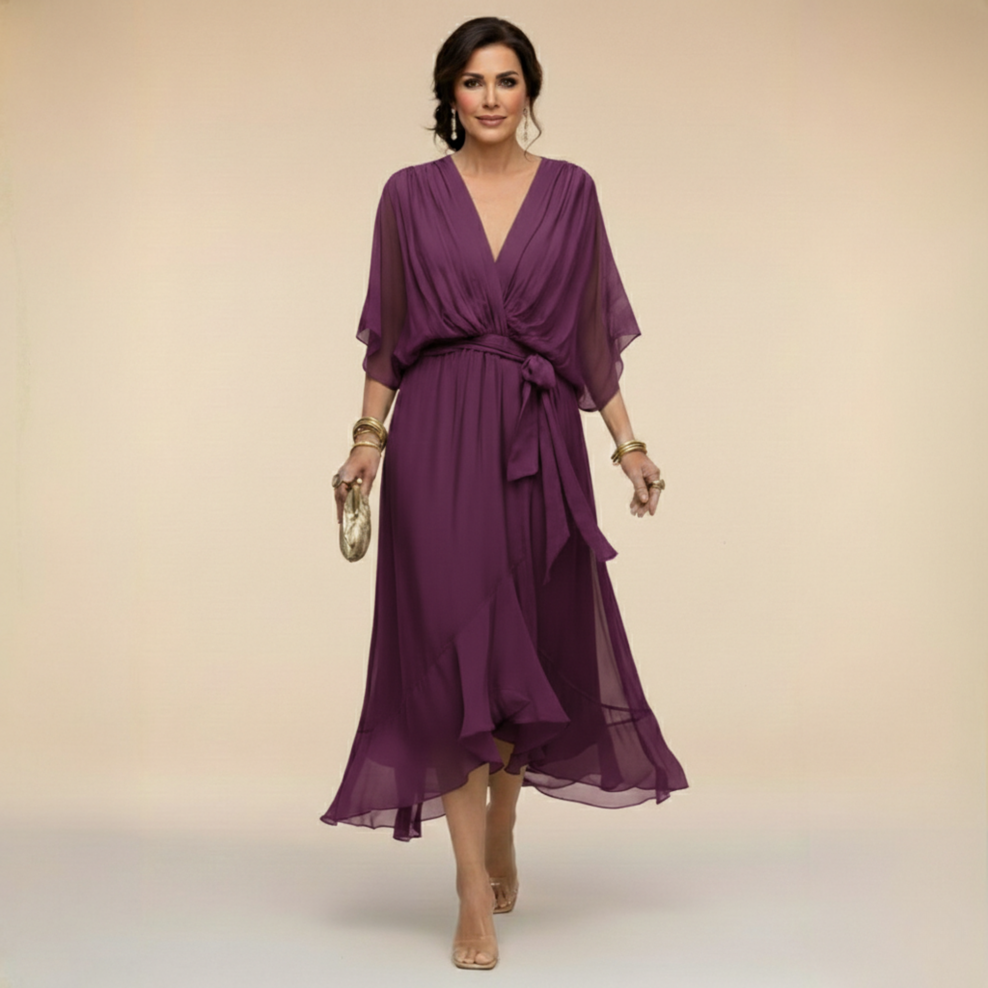 Willa London™ | Serene Elegance Midi Dress