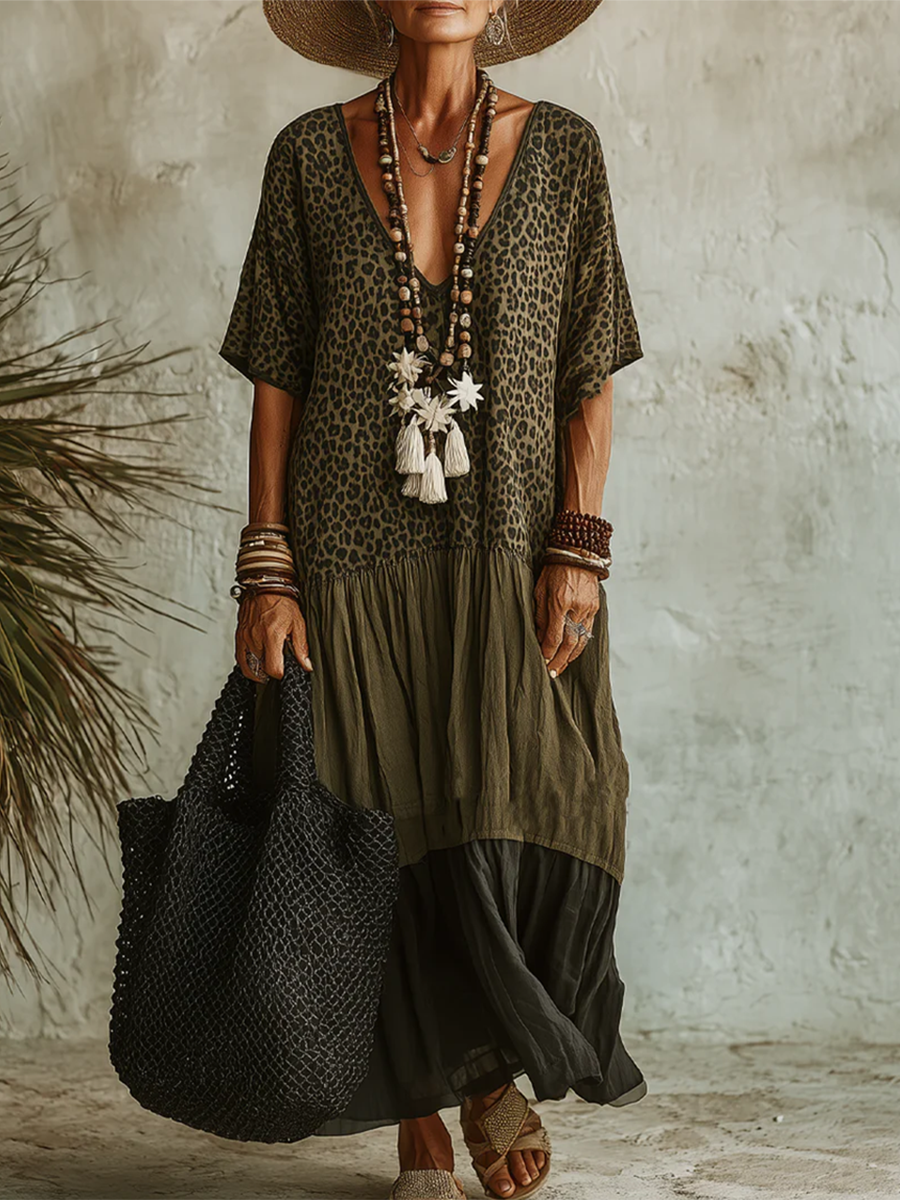 Willa London™ | Seraphine Leopard Midi Dress