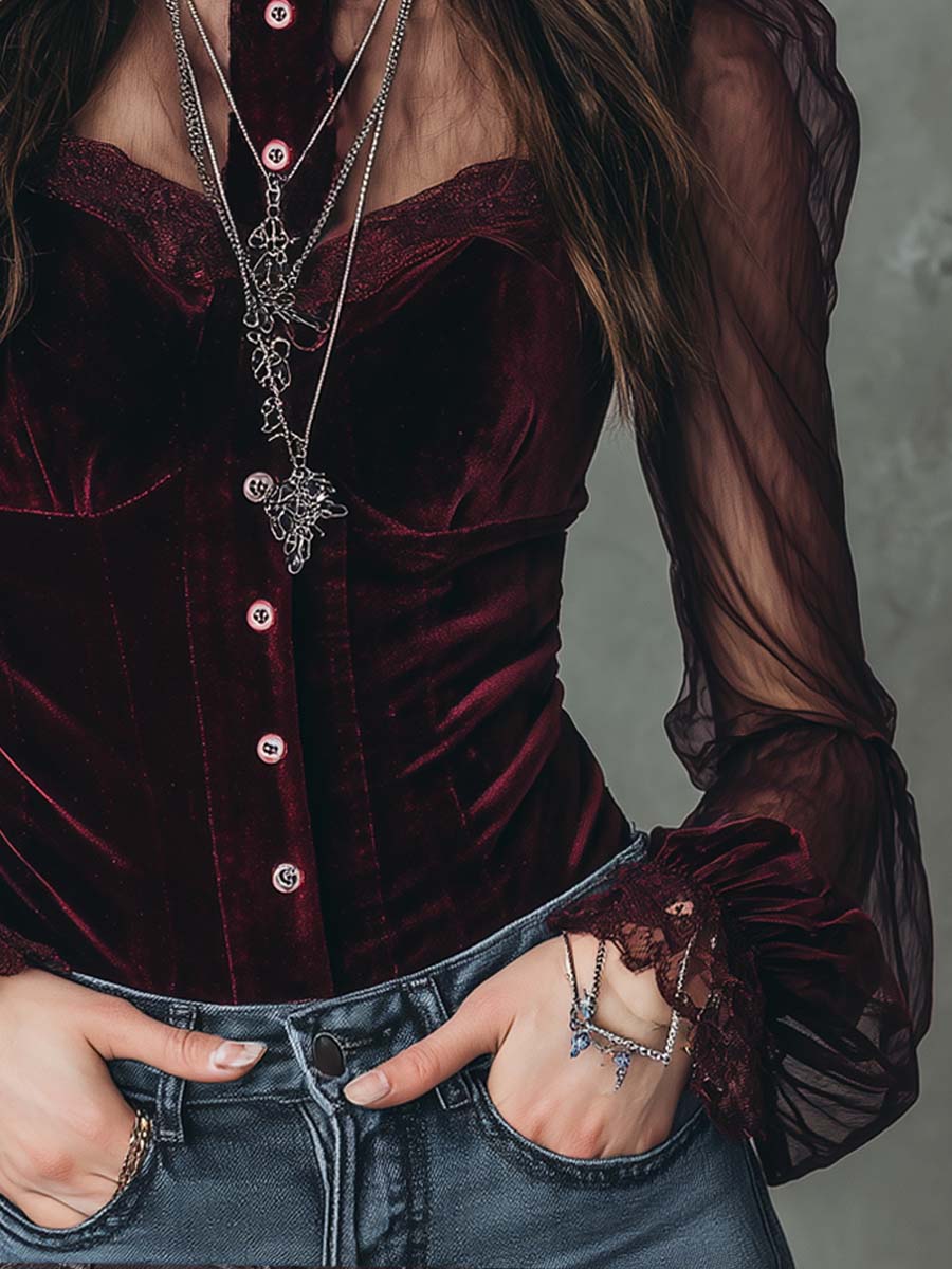 Willa London™ | Velvet Elegance Blouse