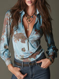 Willa London™ | Luxe Leopard Satin Blouse