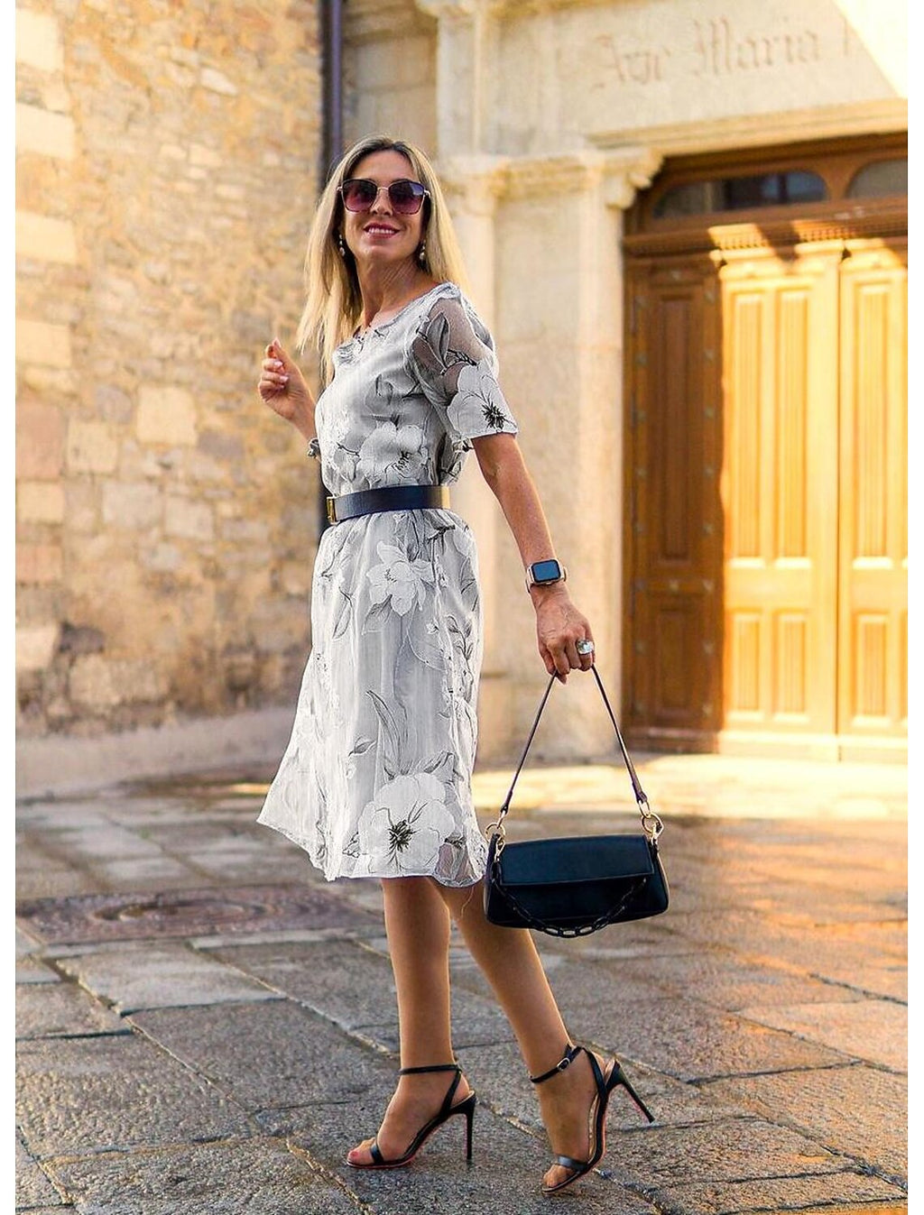 Willa London™ | Serenella Floral Pleated Midi Dress