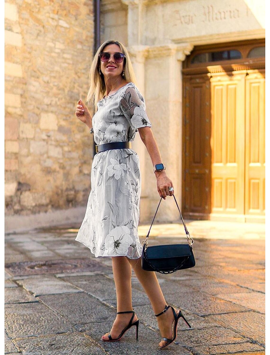 Willa London™ | Serenella Floral Pleated Midi Dress