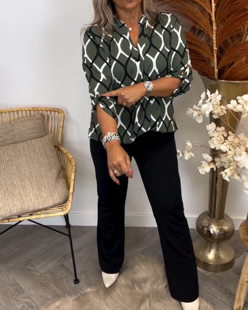 Willa London™ | Elegant Geometry Blouse