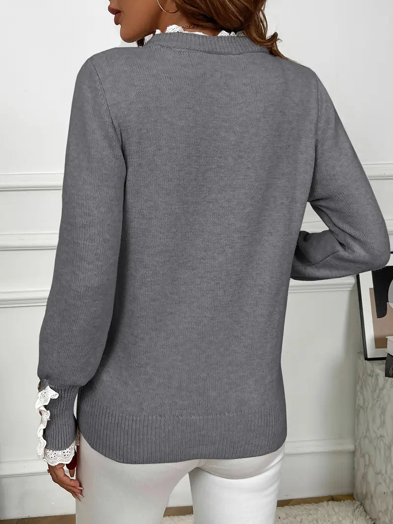 Willa London™ | Elegant Ruffle Knit Sweater