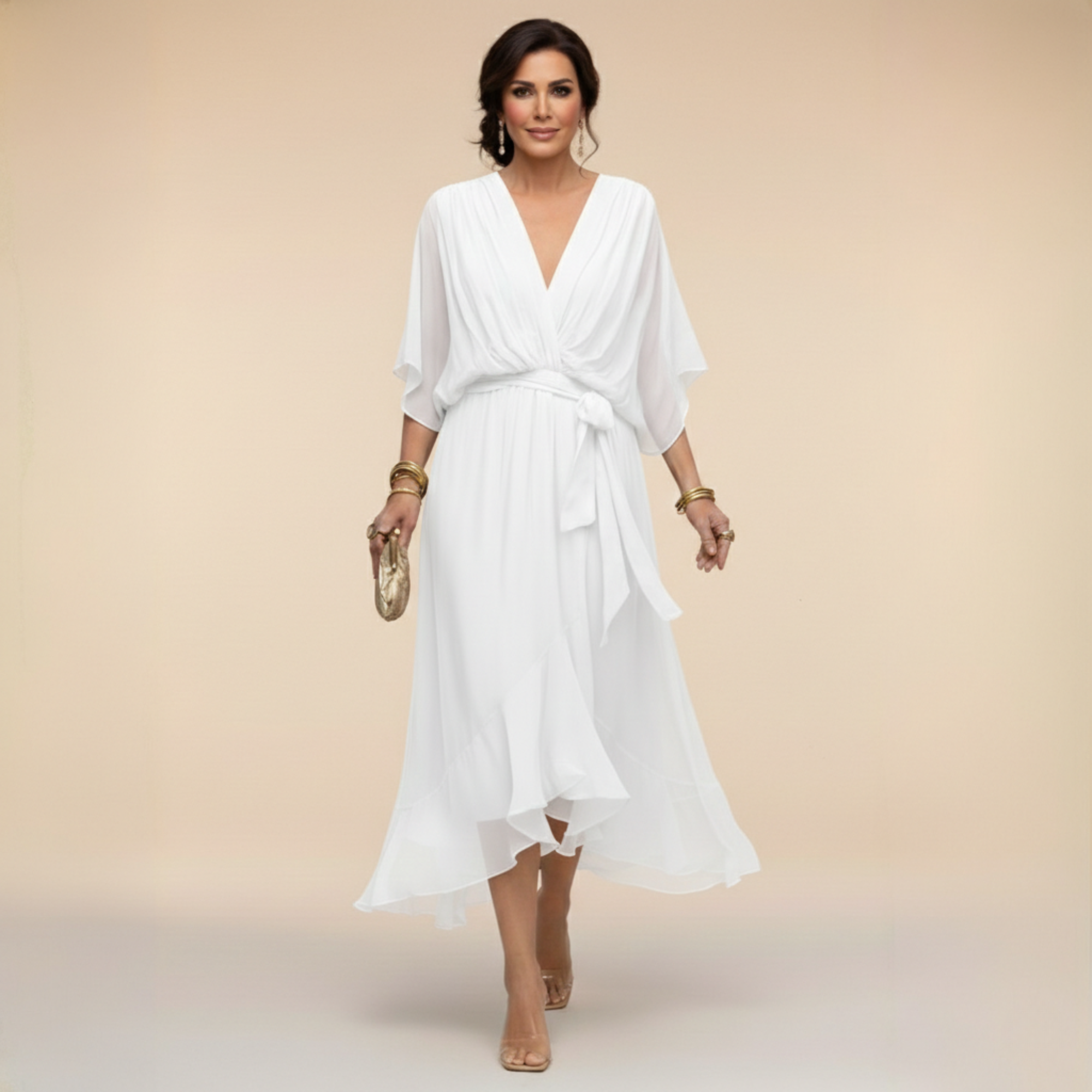 Willa London™ | Serene Elegance Midi Dress