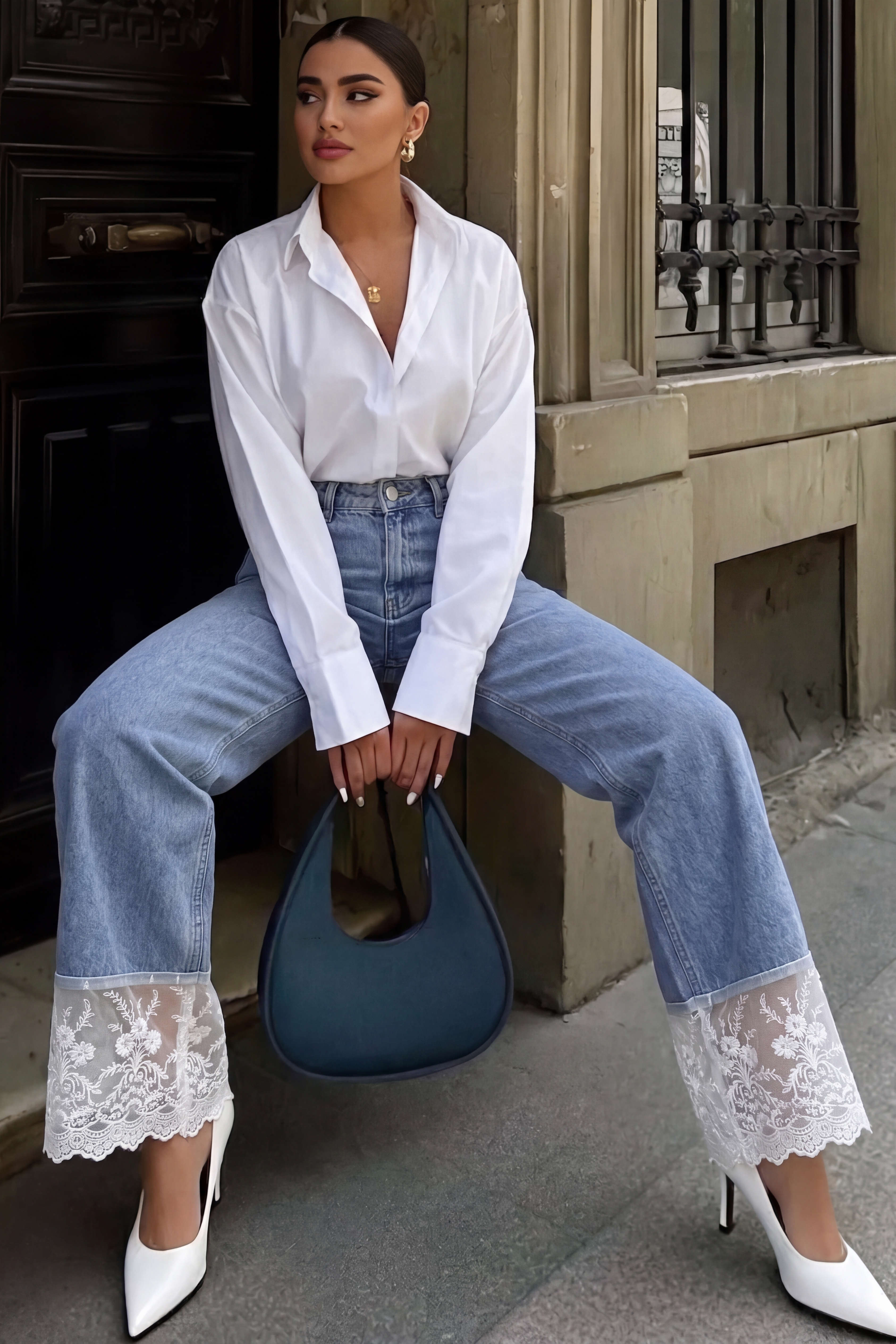 Willa London™ | Heritage Lace Pocket Jeans