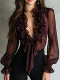 Willa London™ | Vintage Charm Chiffon Blouse