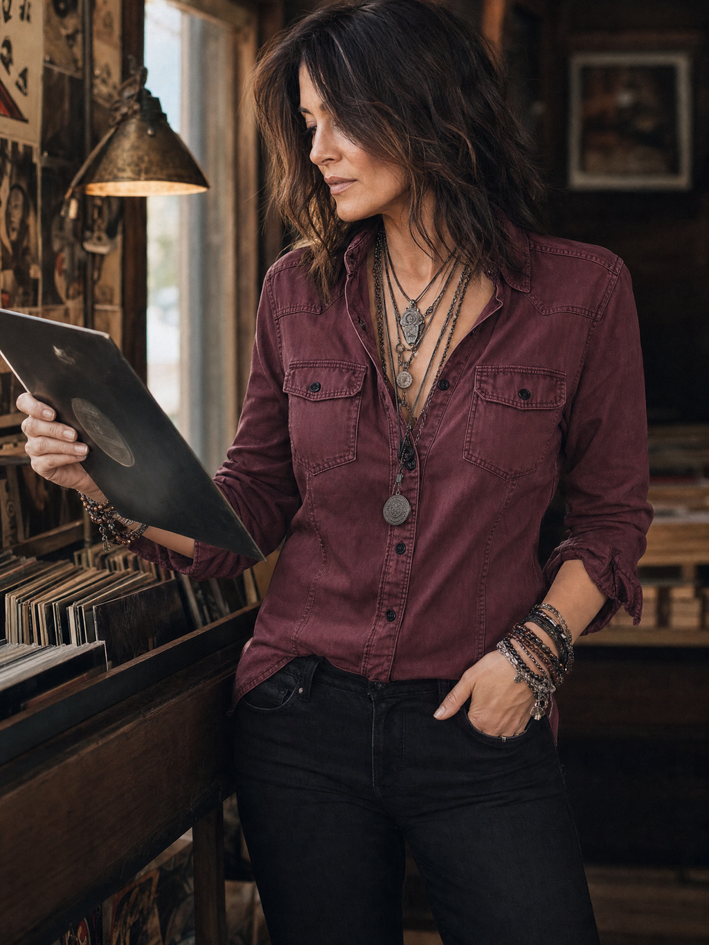 Willa London™ | Vintage Charm Denim Blouse