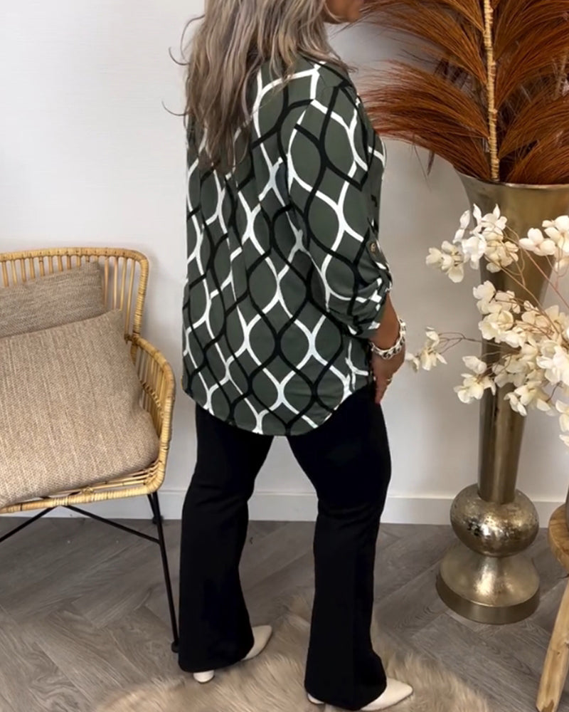 Willa London™ | Elegant Geometry Blouse