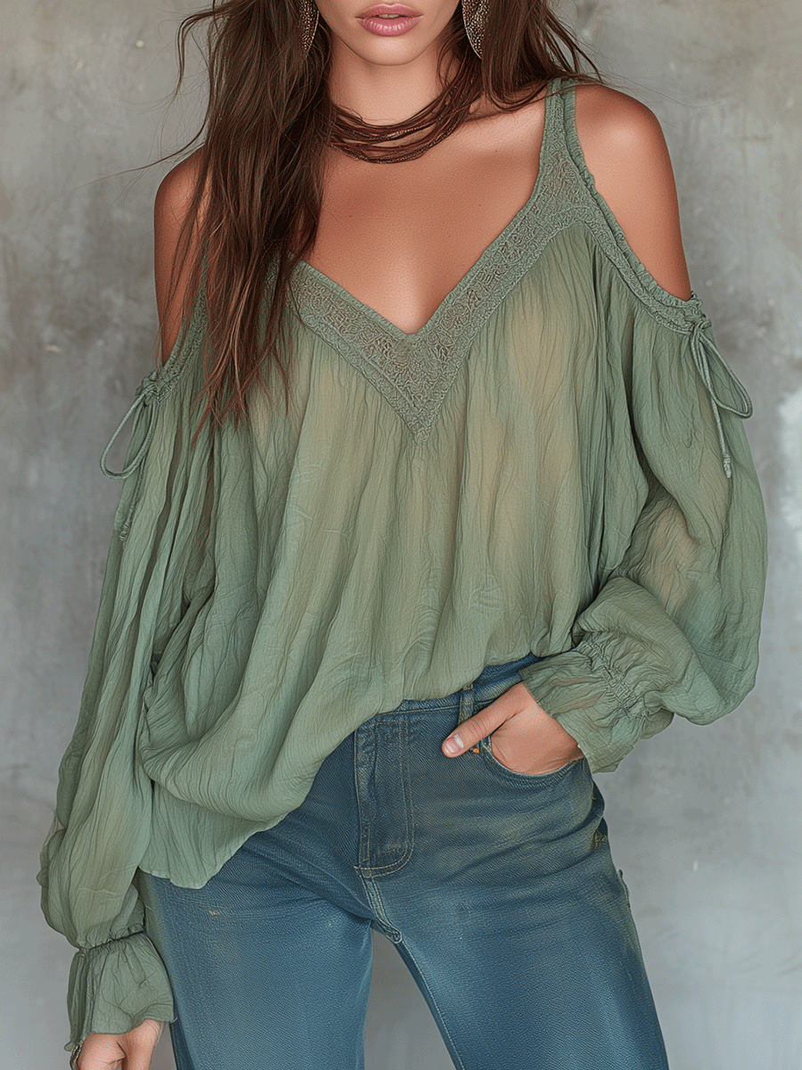 Willa London™ | Bohemian Lace Elegance Blouse