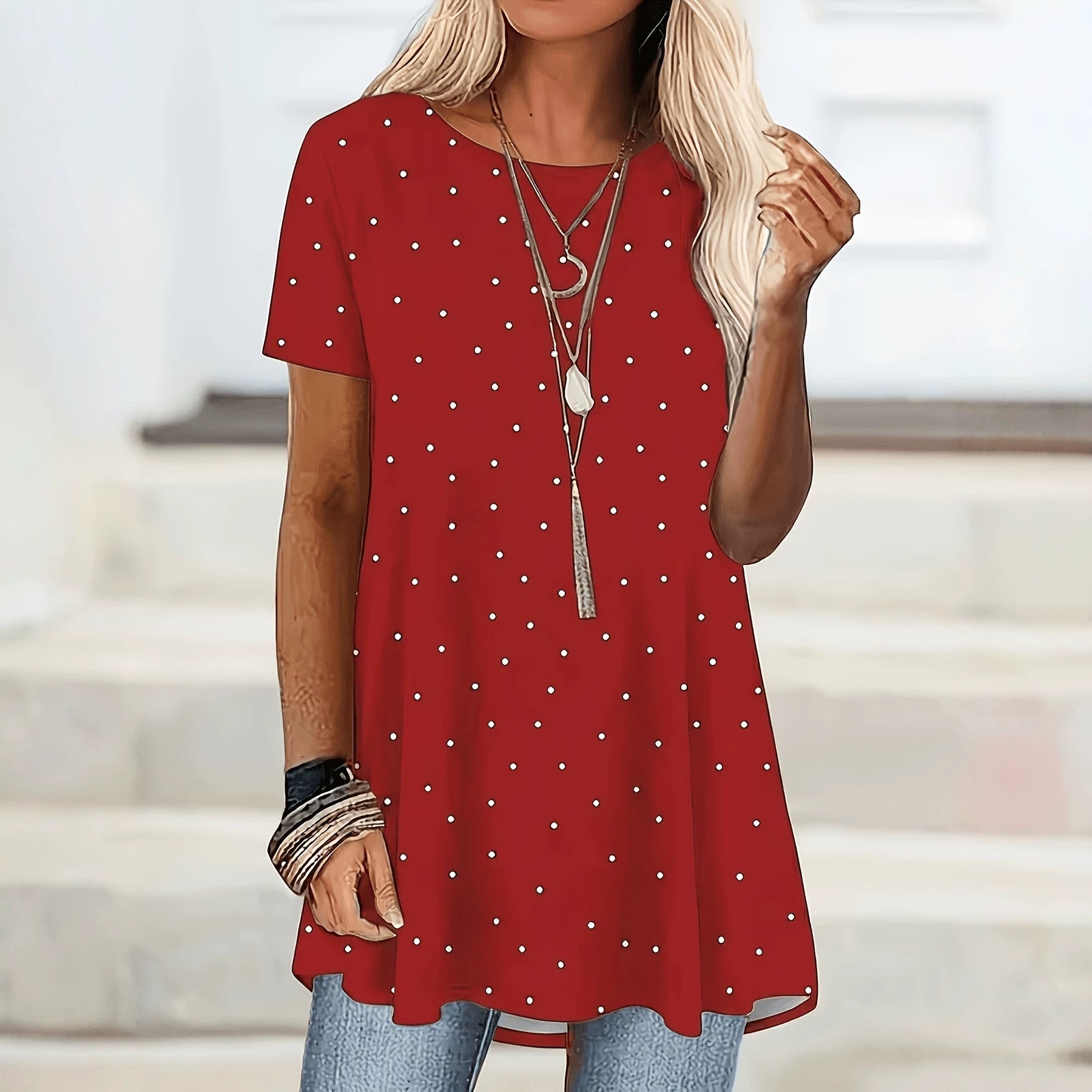 Willa London™ | Polka Dot A-Line Blouse
