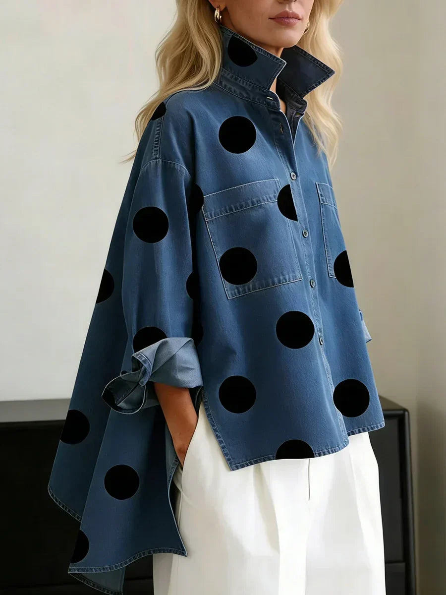 Willa London™ | Modern Polka Dot Oversized Shirt