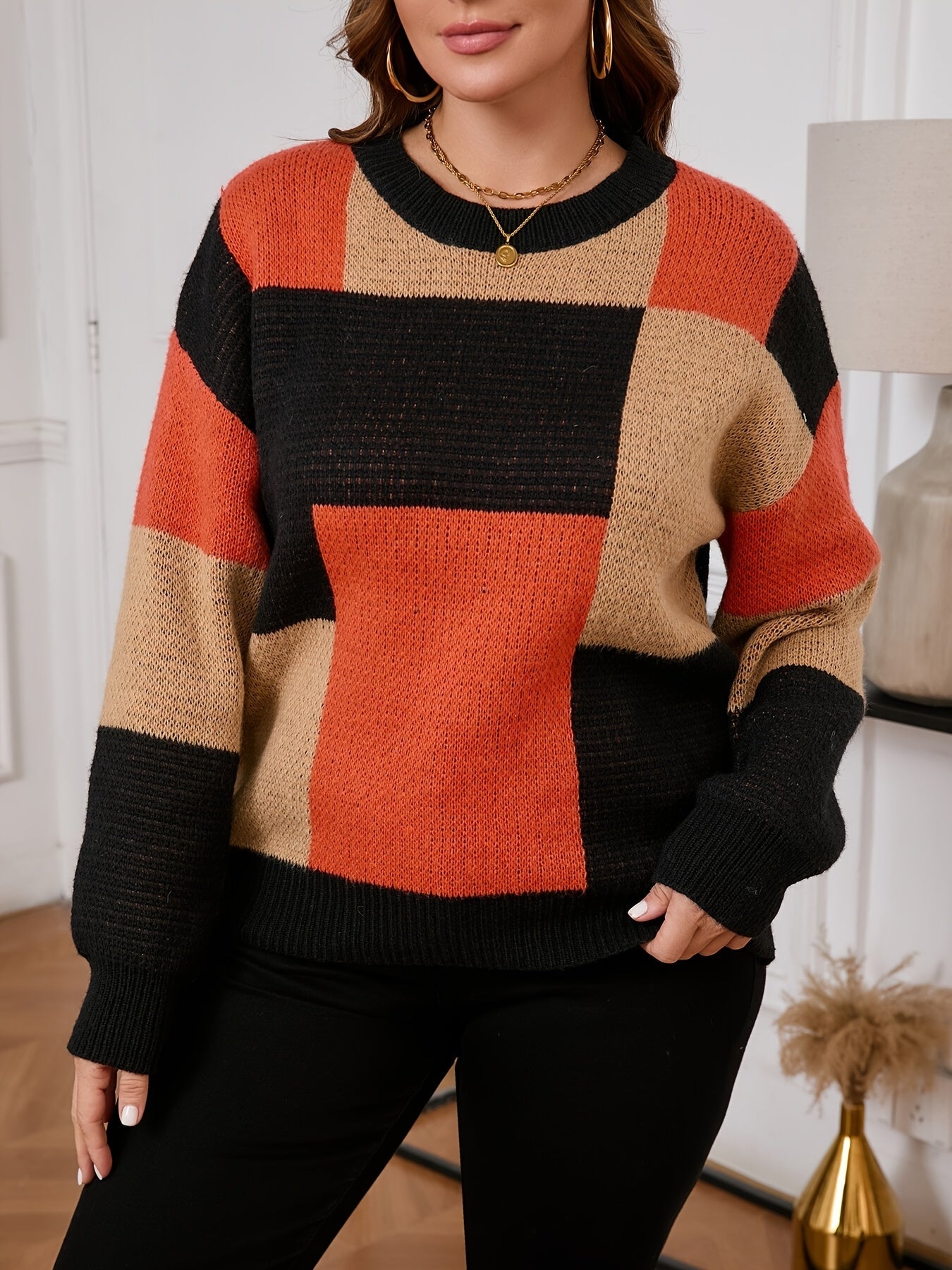 Willa London™ | Luxe Geometric Knit Sweater