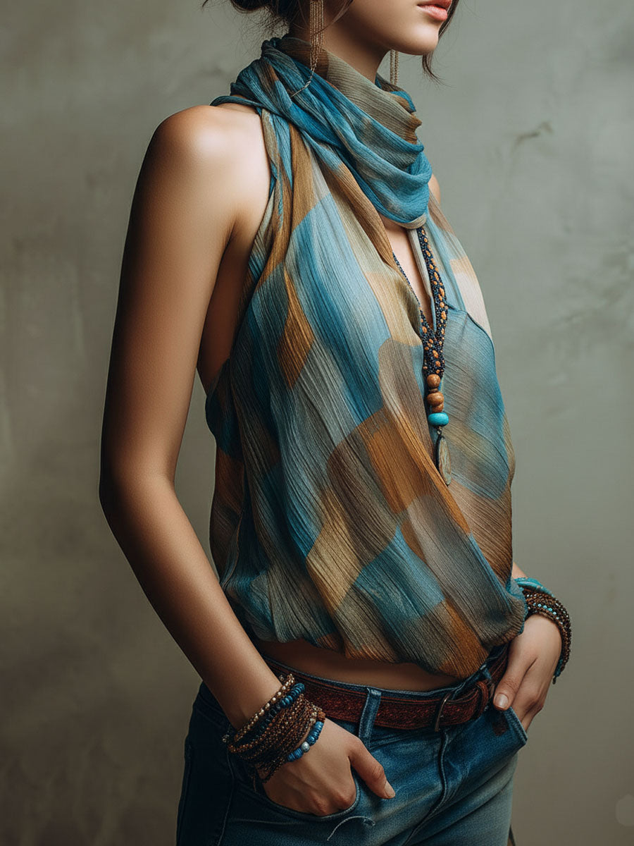 Willa London™ | Bohemian Breeze Halter Blouse