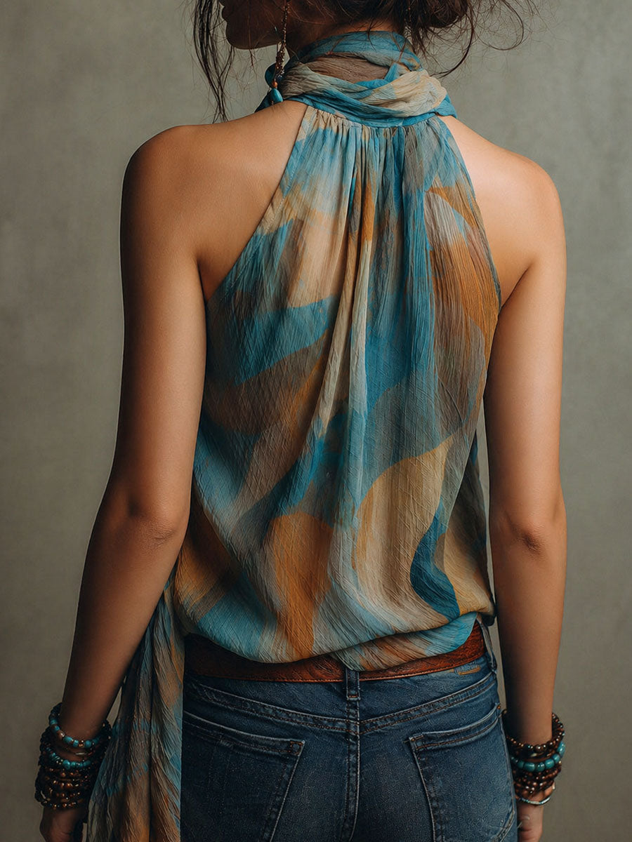 Willa London™ | Bohemian Breeze Halter Blouse