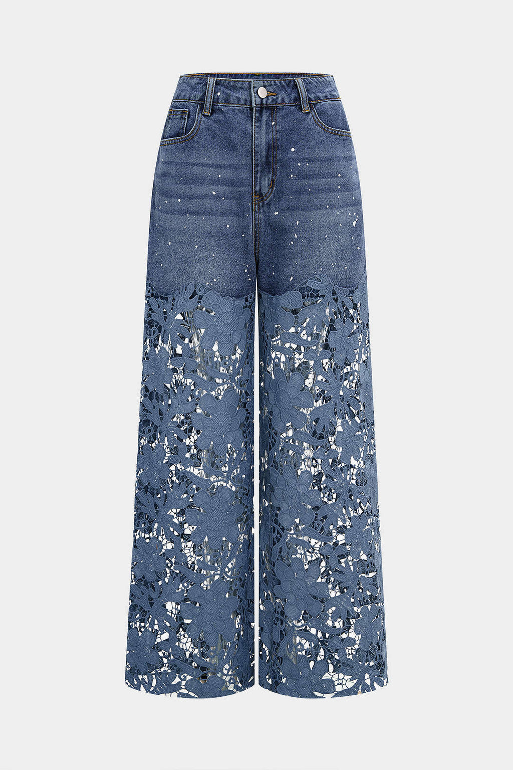 Willa London™ | Lace Elegance Wide Leg Jeans