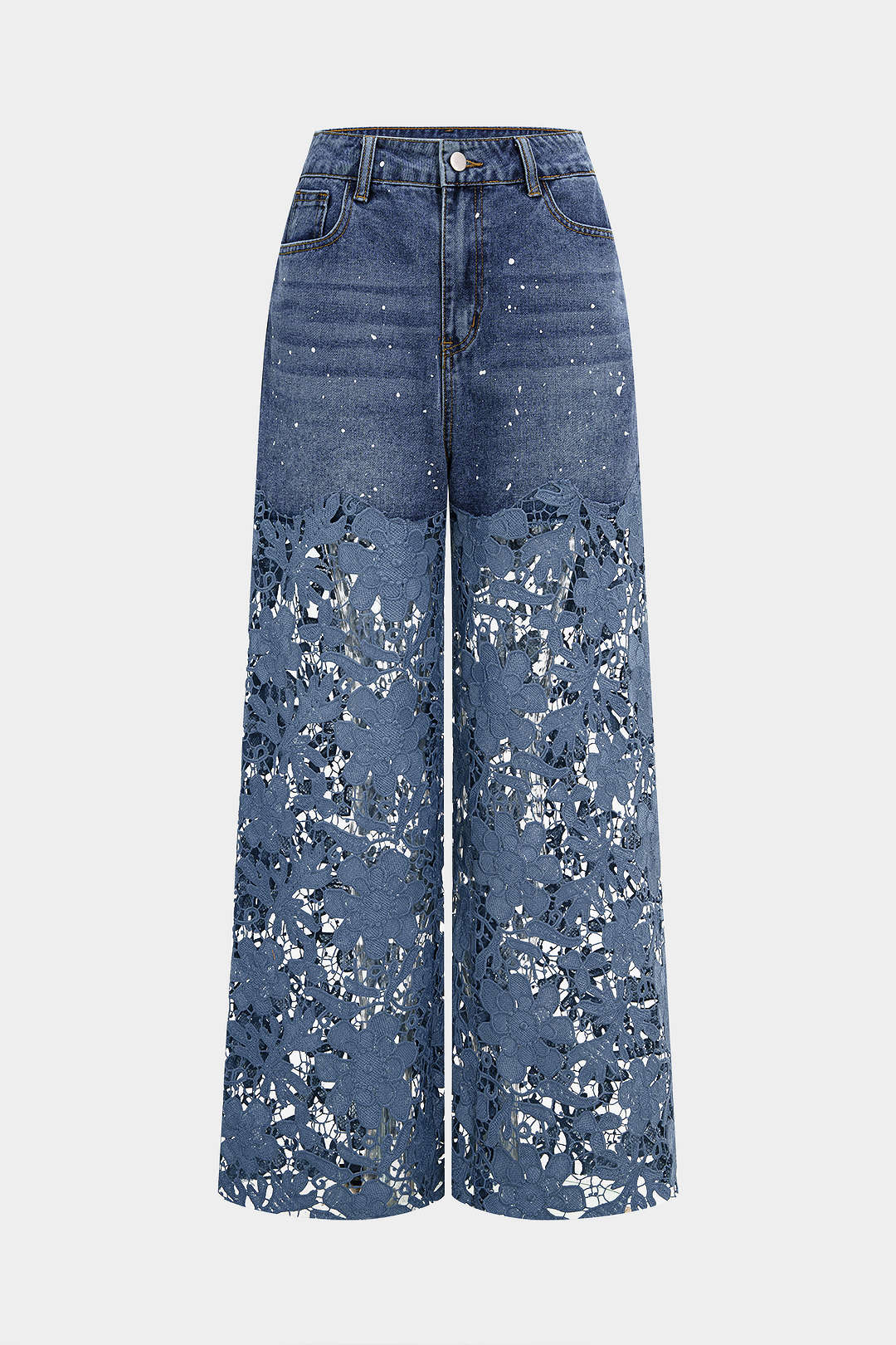 Willa London™ | Lace Elegance Wide Leg Jeans
