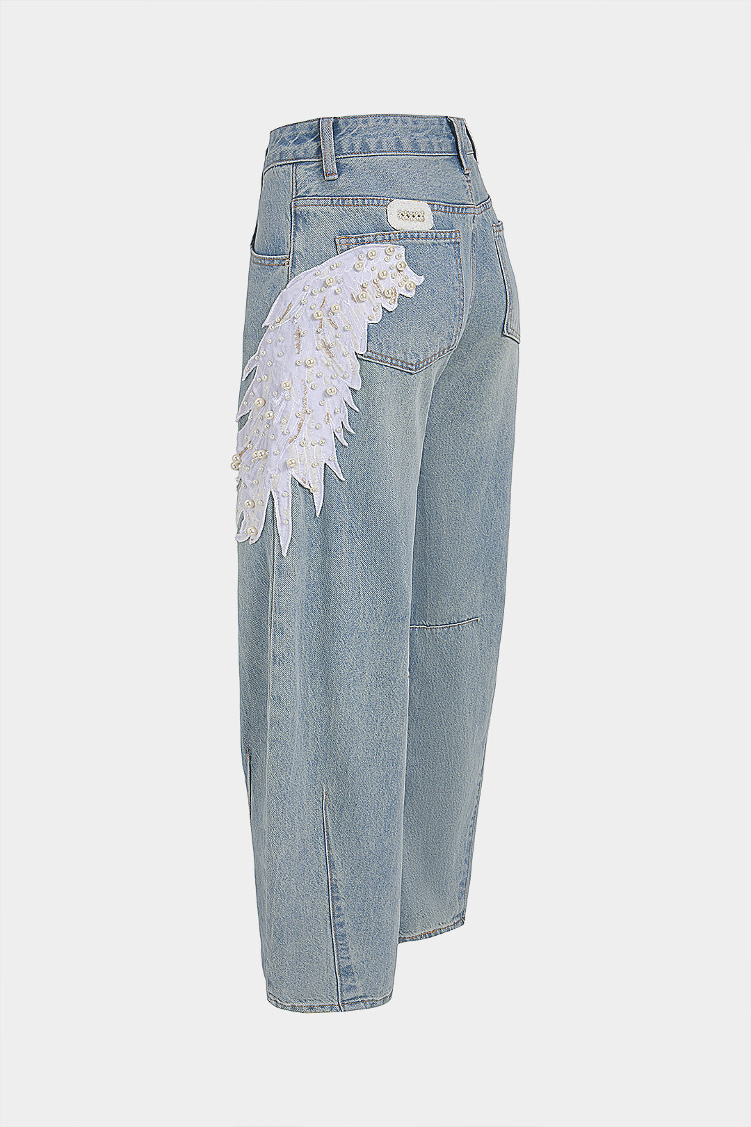Willa London™ | Feathered Elegance Wide Leg Jeans