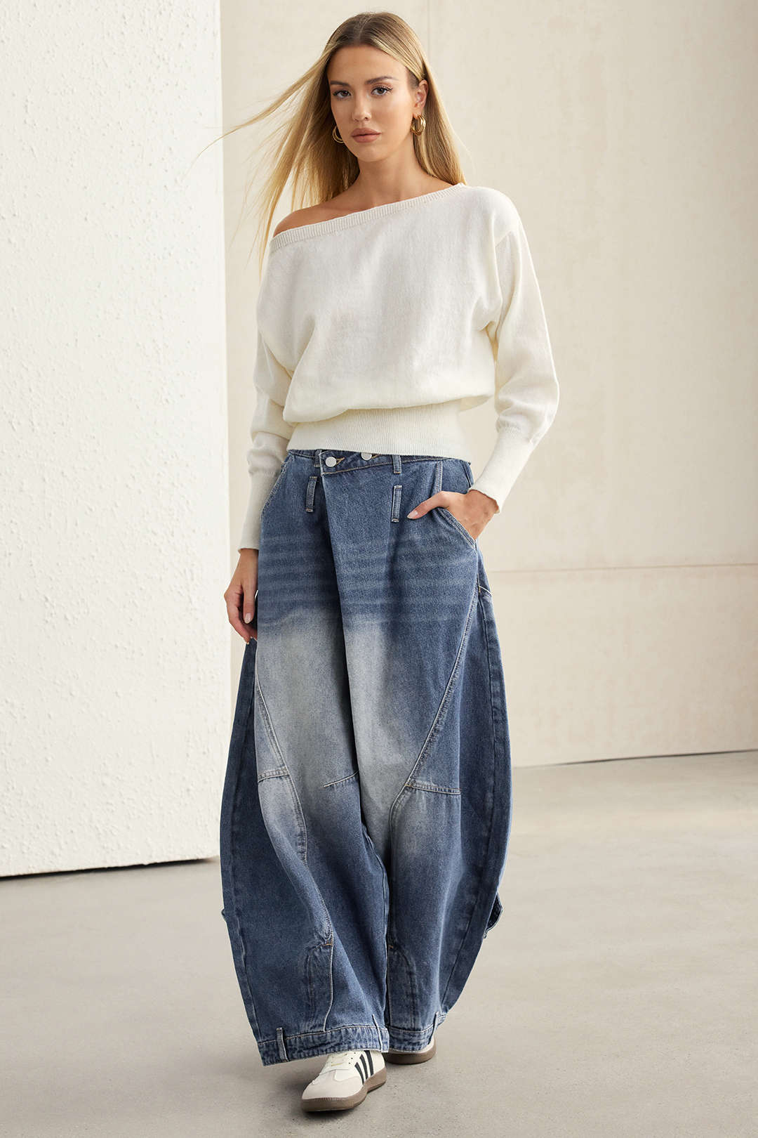 Willa London™ | Luxe Barrel Denim Trousers