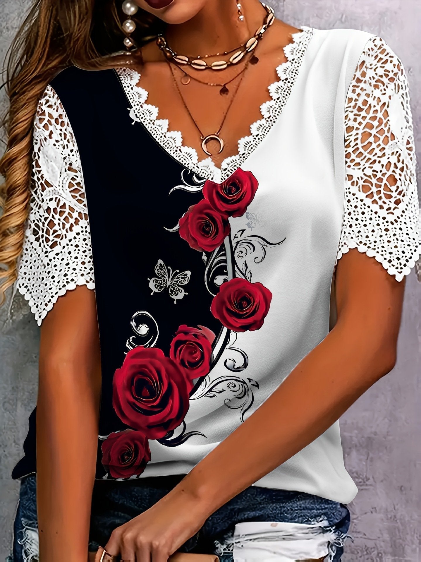Willa London™ | Floral Lace Elegance Top