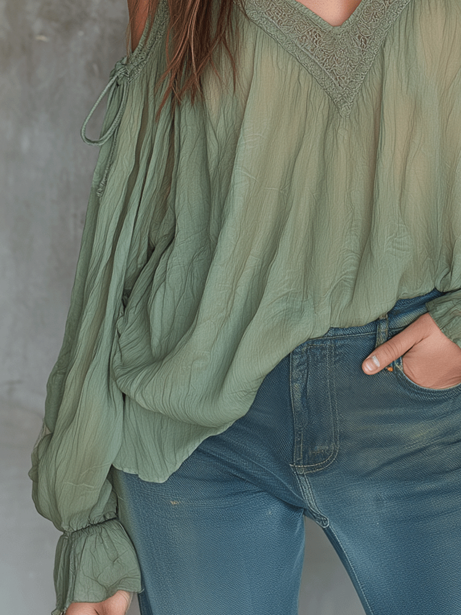 Willa London™ | Bohemian Lace Elegance Blouse