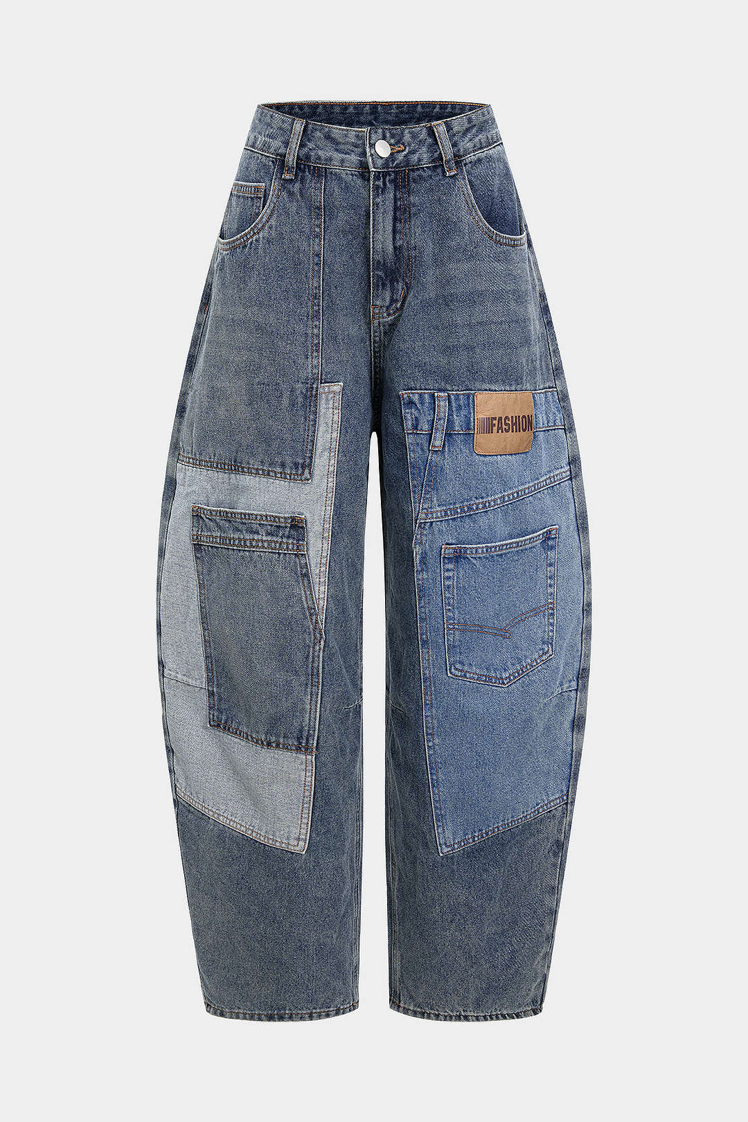 Willa London™ | Artisan Patchwork Barrel Jeans