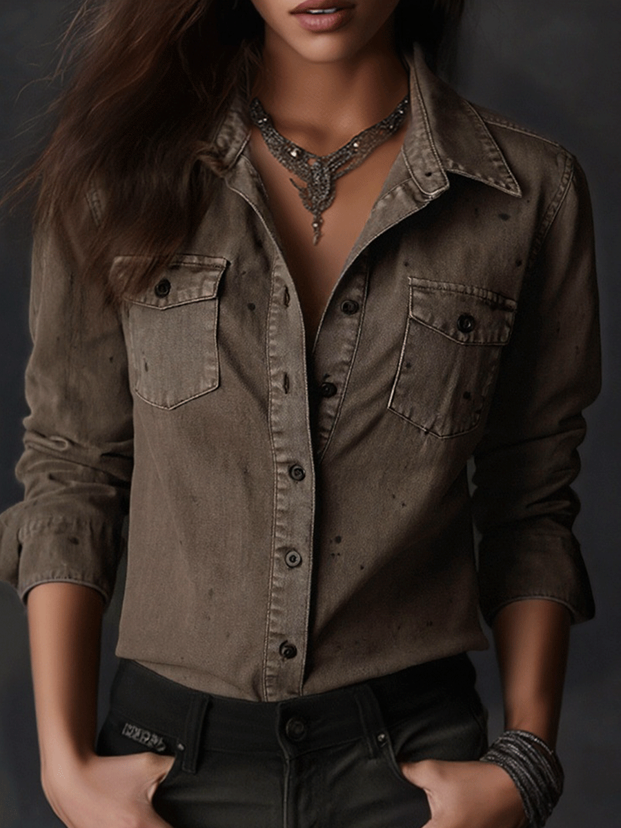 Willa London™ | Heritage Taupe Western Shirt