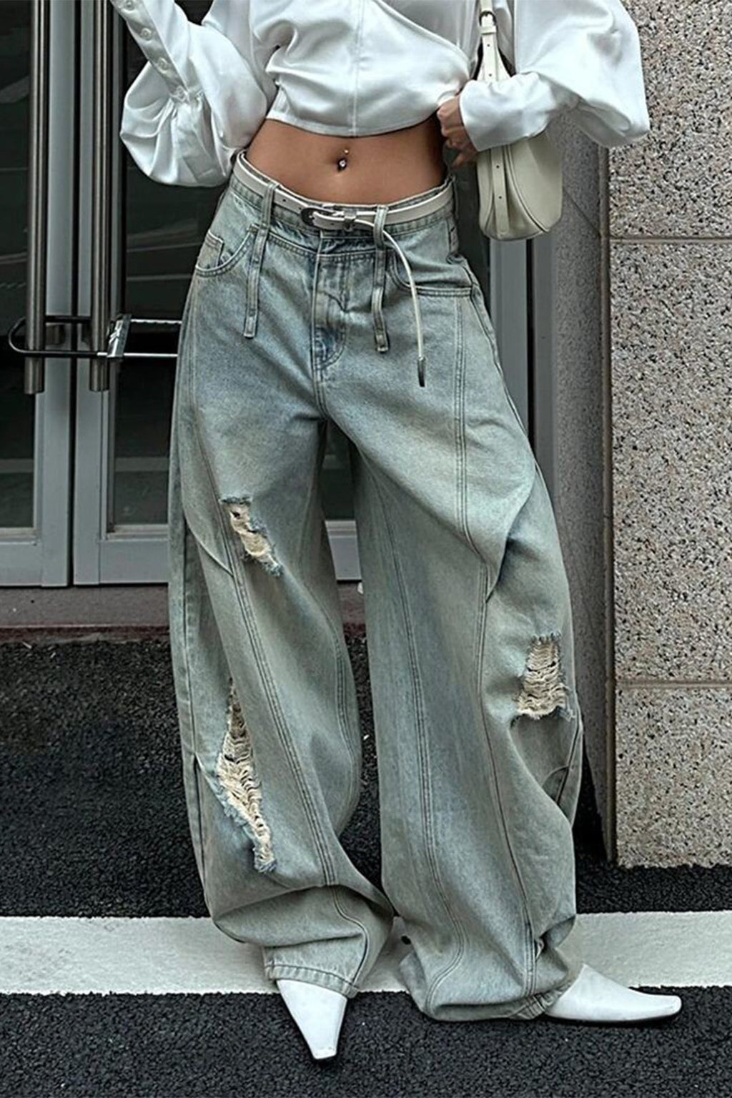 Willa London™ | Effortless Ripped Barrel Jeans