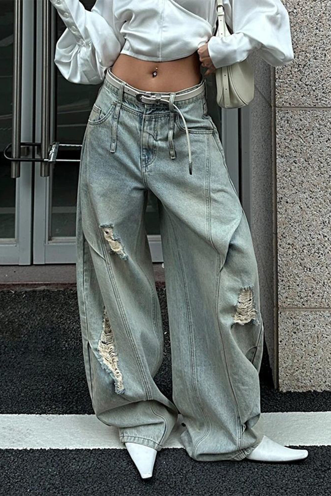 Willa London™ | Effortless Ripped Barrel Jeans