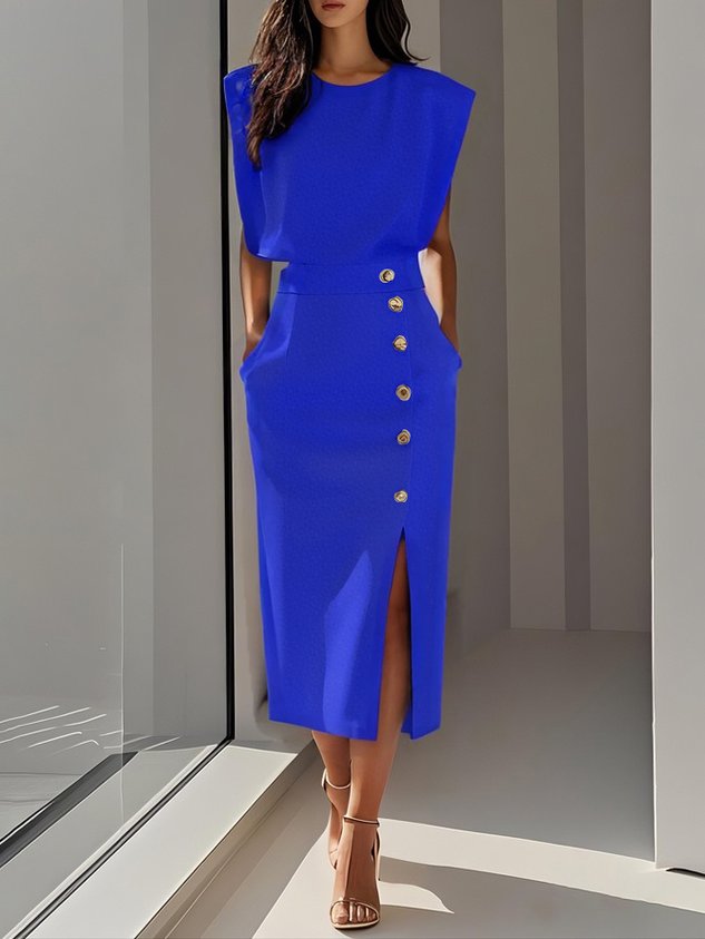Willa London™ | Serene Elegance Midi Dress