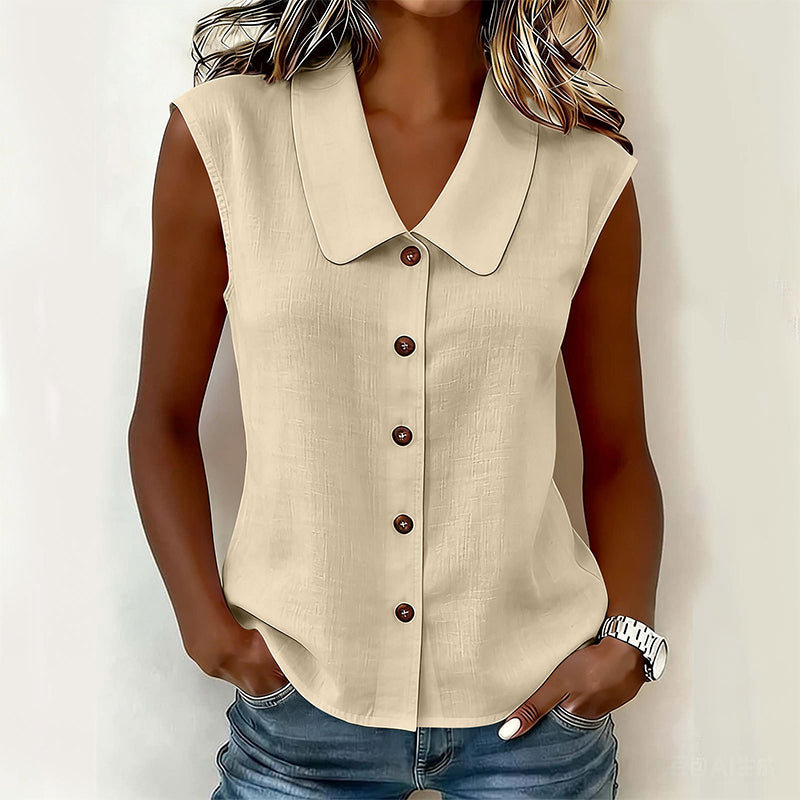 Willa London™ | Serene V-Neck Sleeveless Blouse